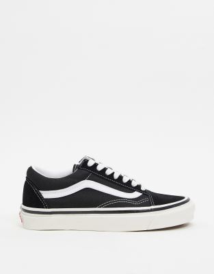 Vans black and white old best sale skool trainers