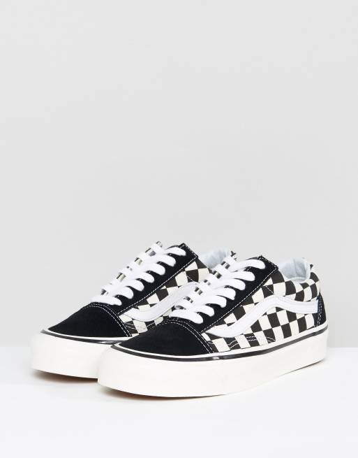 Vans old skool damier hotsell pas cher