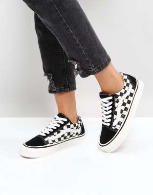 vans anaheim old skool checkerboard women's