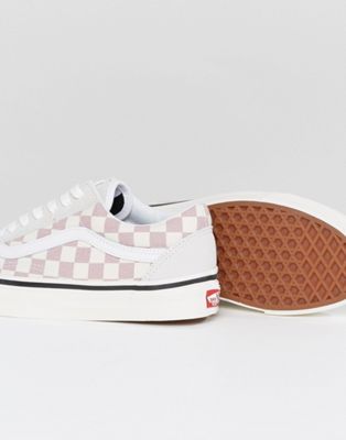 vans anaheim old skool trainers in lilac check