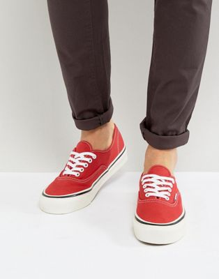 vans authentic red outfit