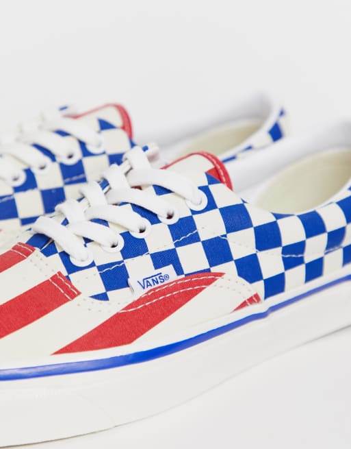 White vans with hotsell red and blue stripe