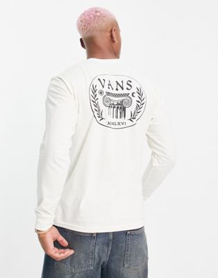 Vans Ancient long sleeve t-shirt in off white  - ASOS Price Checker