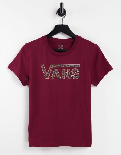 Vans Animal V t-shirt in burgundy