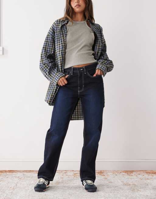 Vans - Annabelle - Gekleurde denim broek met rechte pijpen in heritage mustard
