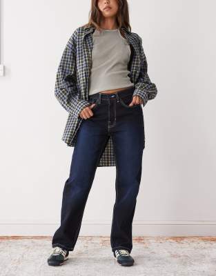 Vans - Annabelle - Hose aus gefärbtem Denim in traditionellem Senfgelb mit geradem Bein