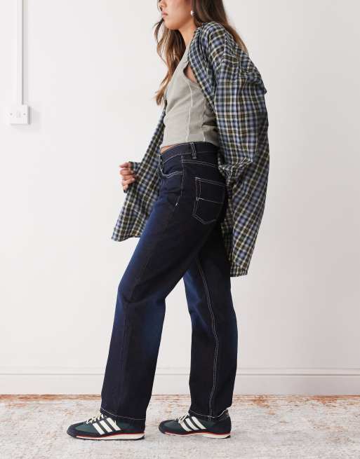 Vans – Annabelle – Hose aus gefärbtem Denim in traditionellem Senfgelb mit geradem Bein, 2 von 5
