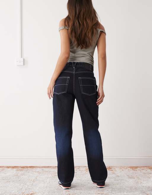 Vans – Annabelle – Hose aus gefärbtem Denim in traditionellem Senfgelb mit geradem Bein, 3 von 5
