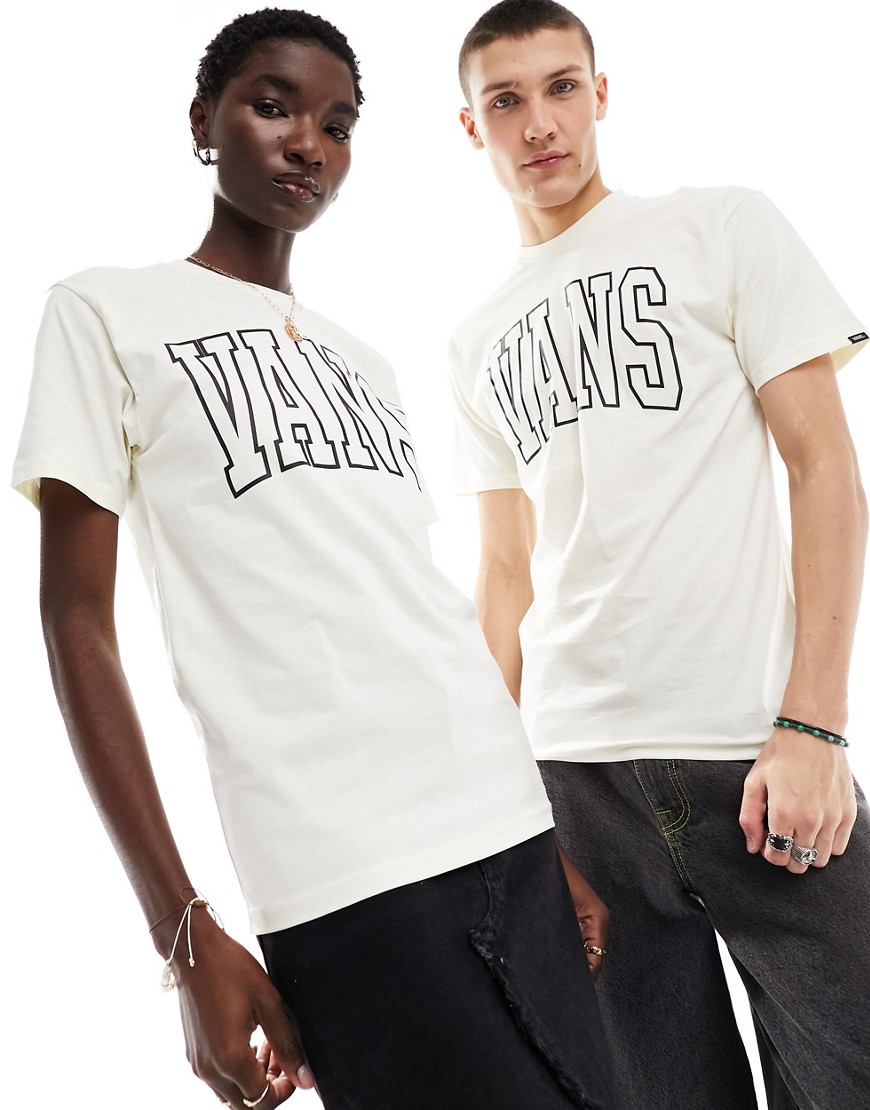 Vans arched line t-shirt in white