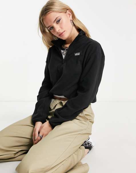 Fila holly cropped store ecru fleece shirt