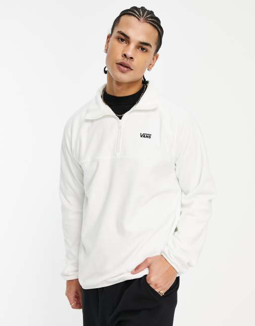 Vans – Arctic – Sweatshirt aus Polar-Fleece in Wollweiß mit kurzem Reißverschluss, exklusiv bei ASOS 