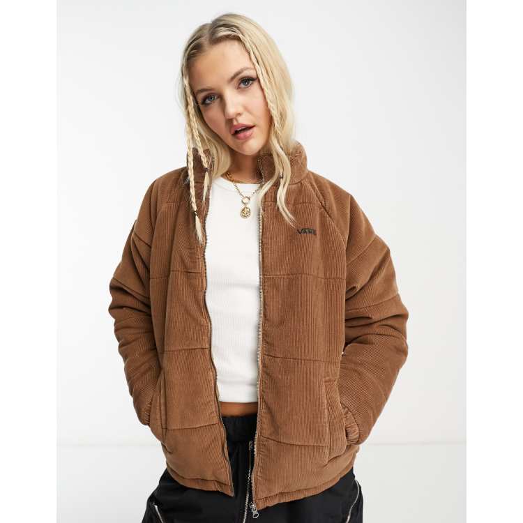 Vans ashburn puffer jacket in corduroy tan ASOS