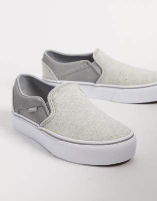 vans asher platform white