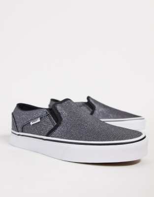 sparkly slip on vans