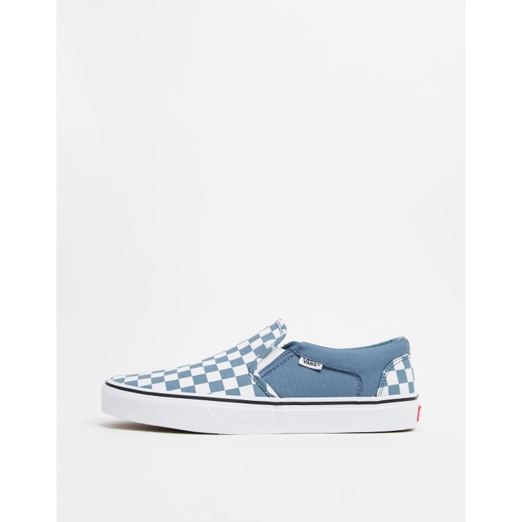 Checkered blue and white cheap vans