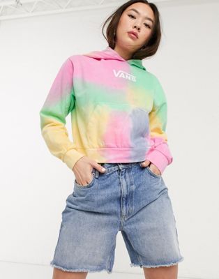 Vans Aura Tie Dye crop hoodie in aura 
