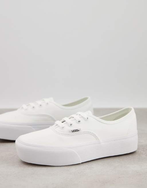 Vans authentic shop platform bianche