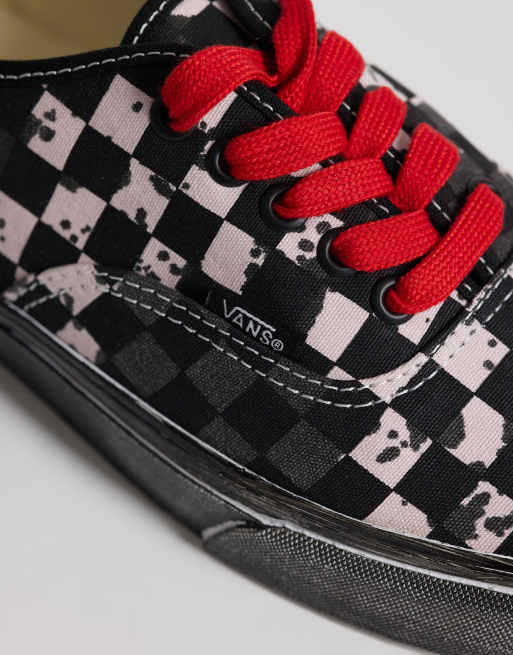 Vans Authentic baskets à carreaux noirs et rouges, 4 de 5