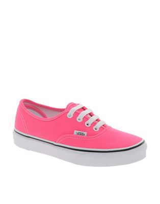 chaussures vans rose fluo