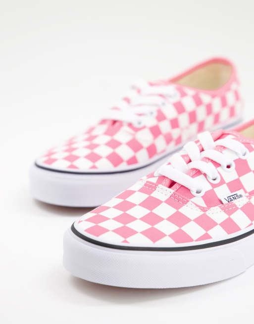 Vans damier shop avec rose