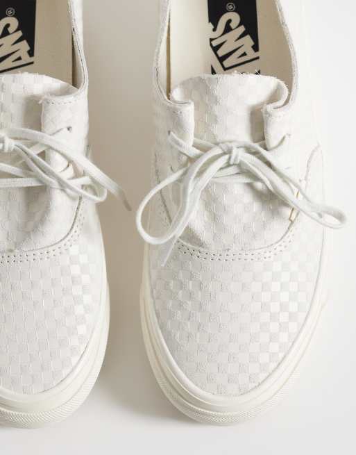 Vans Authentic - Baskets à petit motif damier - Blanc, 3 de 5