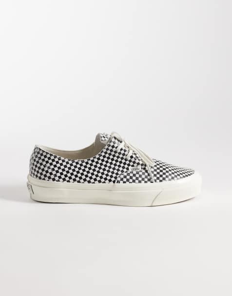 Vans Authentic - Baskets à petit motif damier - Noir et blanc - view 1