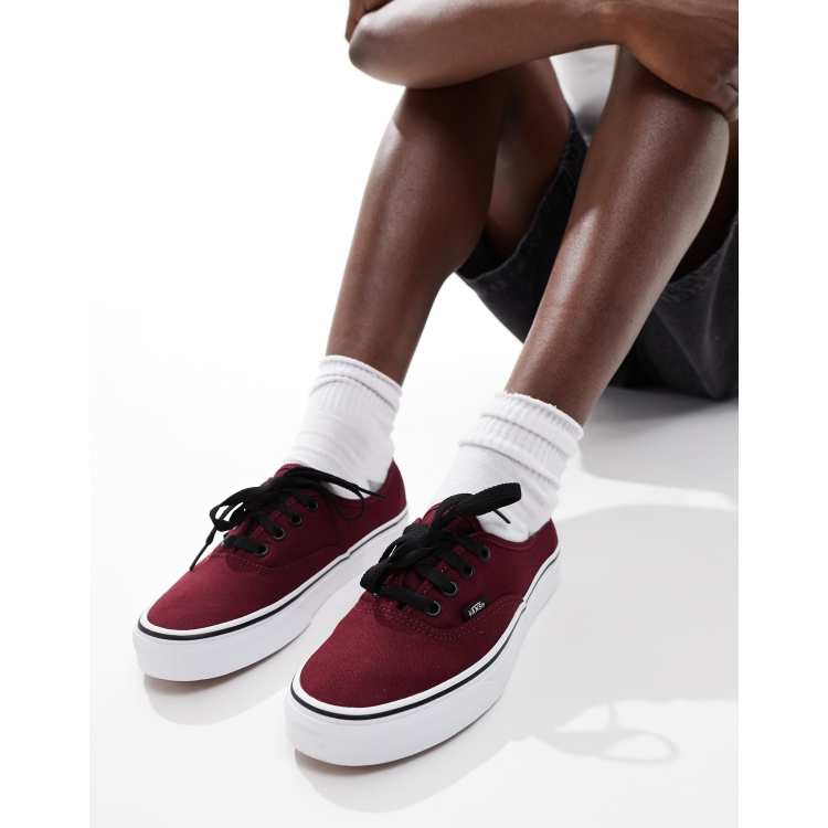 Vans Authentic Baskets Bordeaux et blanc ASOS