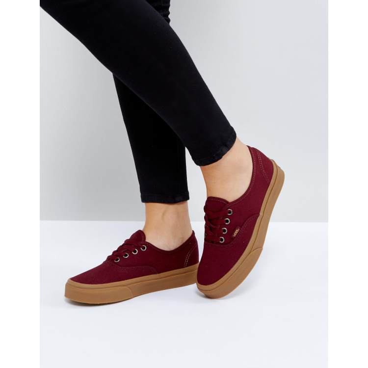 Vans femme rouge on sale bordeaux