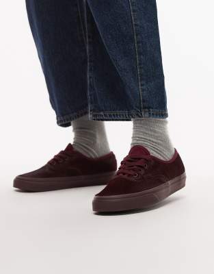 Authentic - Baskets effet poils de poulain - Bordeaux-Rouge 42.5