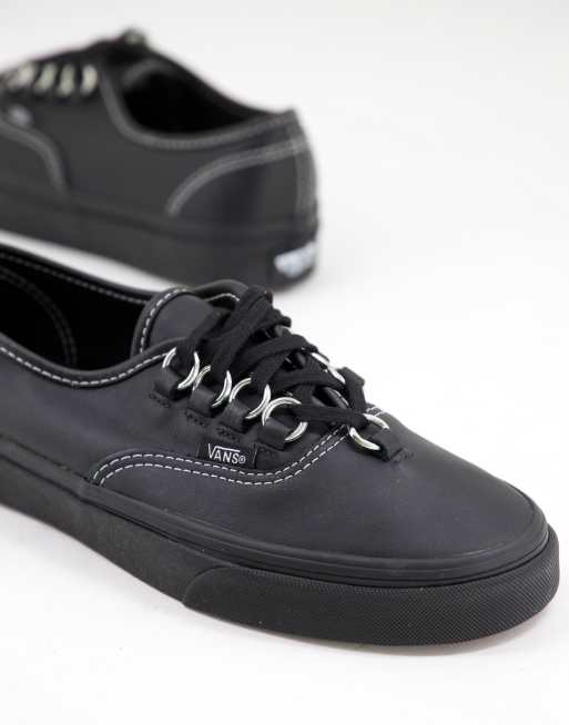 Vans Authentic Baskets en cuir avec d tails m talliques Noir