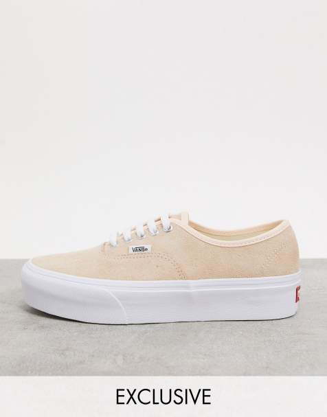 Vans Authentic - Baskets en daim à semelle plateforme - Beige - Exclusivité ASOS - view 1