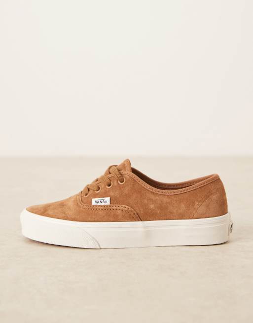 Vans Authentic Baskets en daim de cochon avec lacets ton sur ton