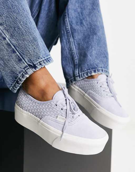 Vans Authentic Baskets gaufr es plateforme rainur e Lilas ASOS