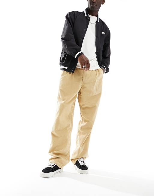 Vans – Authentic – Beiga chinos i manchester med ledig passform