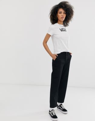 vans black chinos