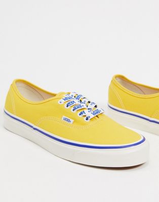 Vans authentic canvas shoes in yellow 