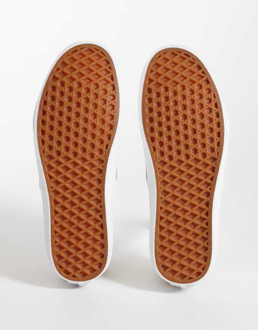 Vans Authentic checkerboard aluminum sneakers in brown, 5 of 5