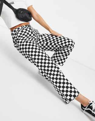 checkerboard pants vans