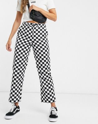 vans checkerboard trousers 