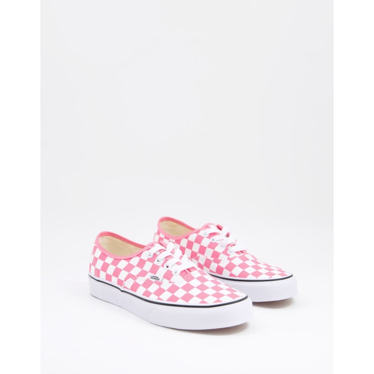 Pink vans checkerboard on sale shoes