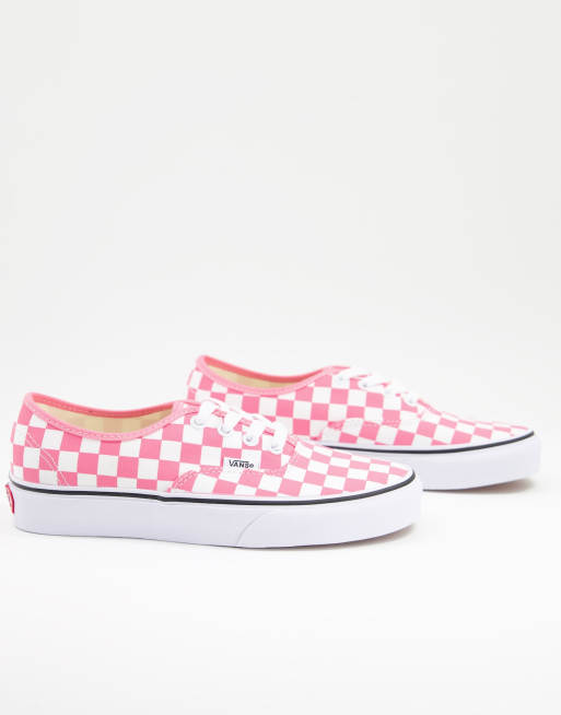 Vans Authentic checkerboard trainers in pink