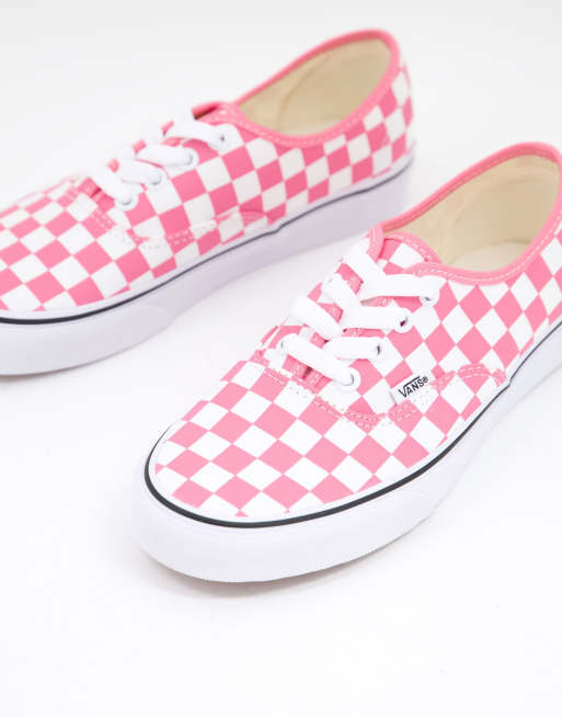 Vans Authentic checkerboard trainers in pink