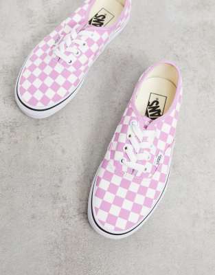 all purple checkered vans