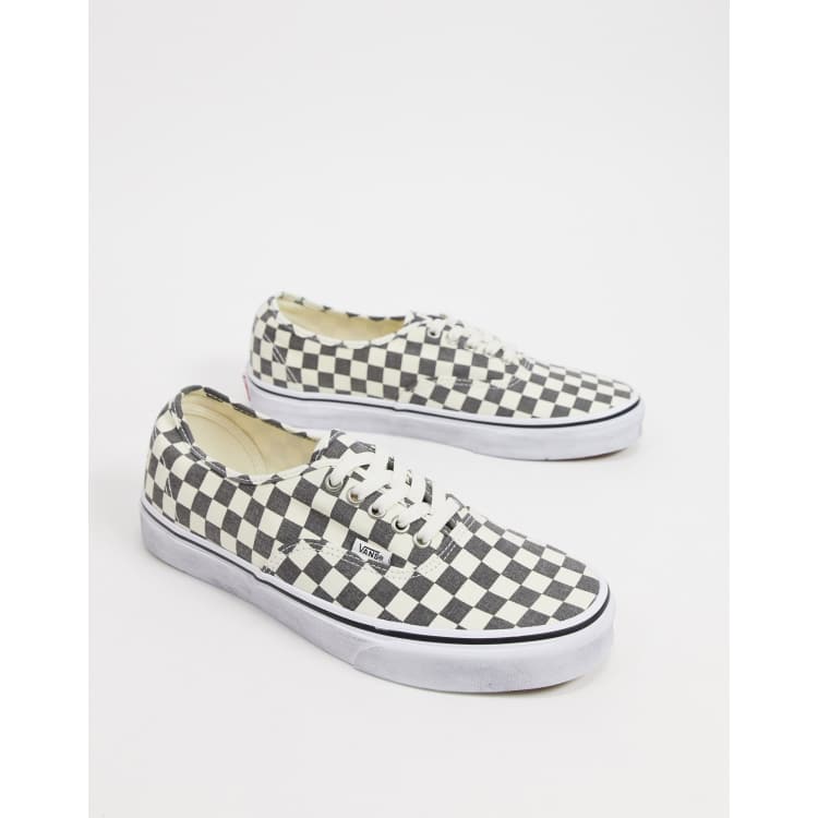 Black and white checkered vans authentic sale