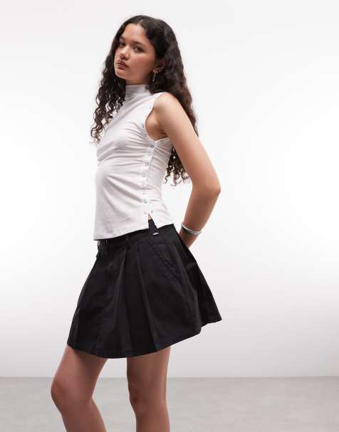 Vans Authentic chino mini skirt in black - view 1