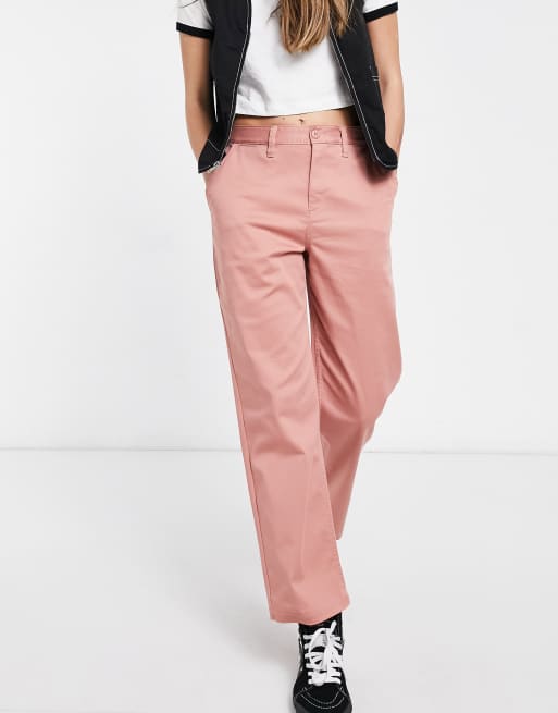 Vans pants on sale womens Pink