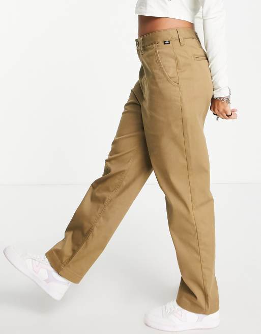 Dickies grove hill wide leg trousers in khaki