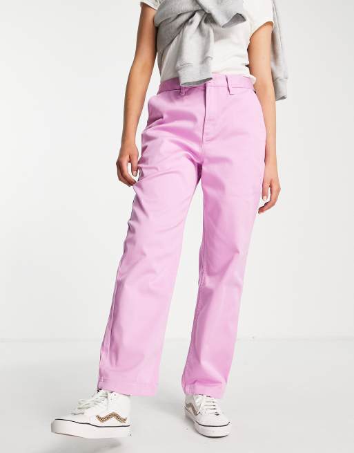 Vans pants shop womens Pink