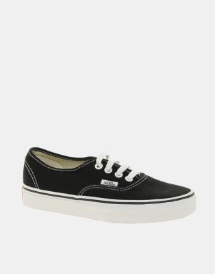 vans authentic classic white lace up trainers