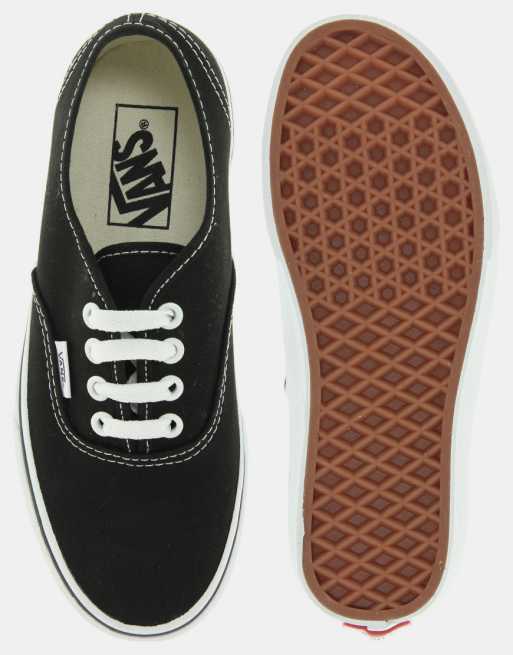 Vans authentic classic black and white 2025 lace up trainers